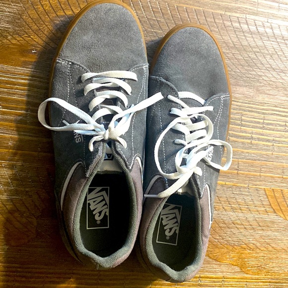 Old school vans size 11.5 grey white and brown - Picture 1 of 3